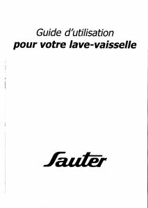 Mode d’emploi Sauter SVI36BF1 Lave-vaisselle