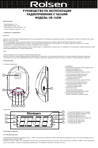 Руководство Rolsen CR-160 Радиобудильник