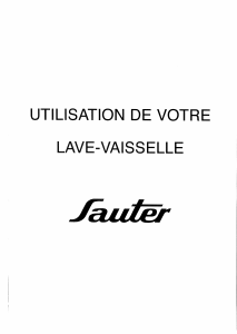 Mode d’emploi Sauter VIP1B Lave-vaisselle