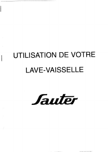 Mode d’emploi Sauter VIP1F Lave-vaisselle