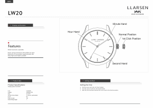 Manual Lars Larsen 120RBBL LW20 Watch