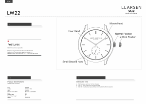 Handleiding Lars Larsen 122GBBL MADS Horloge