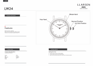 Handleiding Lars Larsen 124GBBLL REGITZE Horloge