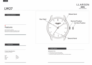 Manual Lars Larsen 127GBBL MATHILDE Watch