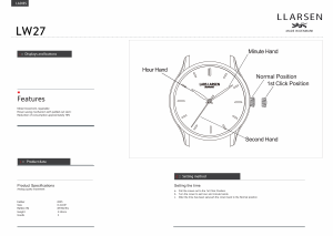 Manual Lars Larsen 127RBBL MATHILDE Watch