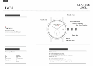 Manual Lars Larsen 137GBBL HELENA Watch