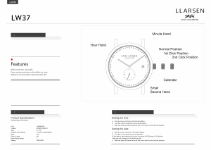 Manual Lars Larsen 137GWGM HELENA Watch