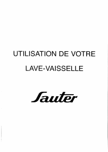 Mode d’emploi Sauter VIP4B Lave-vaisselle