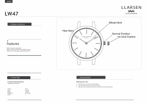 Manual Lars Larsen 147GWBL OLIVER Watch