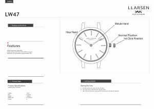 Handleiding Lars Larsen 147RDBLL OLIVER Horloge