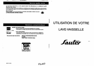 Mode d’emploi Sauter VIP20X Lave-vaisselle