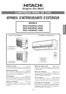 Mode d’emploi Hitachi RAC-14G4 Climatiseur