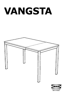 Руководство IKEA VANGSTA (80x70) Обеденный стол