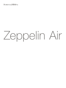 Manuale Bowers and Wilkins Zeppelin Air Altoparlante