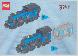 Bruksanvisning Lego set 3741 Trains Stort lokomotiv