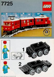 Handleiding Lego set 7725 Trains Electrische passagierstrein