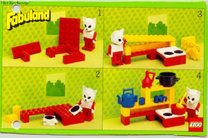 Handleiding Lego set 3795 Fabuland Catherine Car in haar keuken