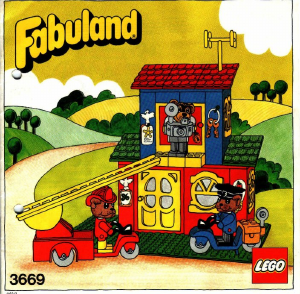 Handleiding Lego set 3669 Fabuland Brandweerkazerne