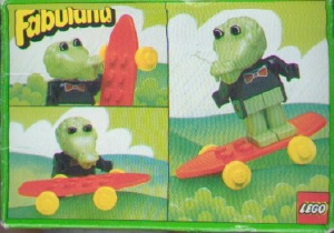 Bedienungsanleitung Lego set 3721 Fabuland Clive Krokodil Skateboard