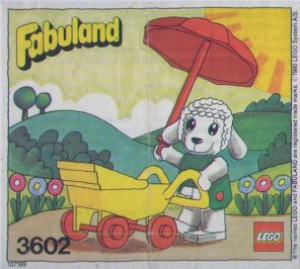 Bedienungsanleitung Lego set 3602 Fabuland Lisa Lamm mit Kinderwagen