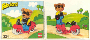 Handleiding Lego set 324 Fabuland Ricky Racoon op zijn scooter