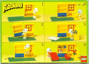 Handleiding Lego set 3636 Fabuland Lucy Lambs slaapkamer