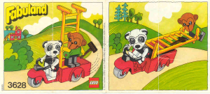 Handleiding Lego set 3628 Fabuland Perry Panda en Chester Chimp