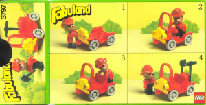 Bedienungsanleitung Lego set 3797 Fabuland Boris Bulldogge Brandmeister