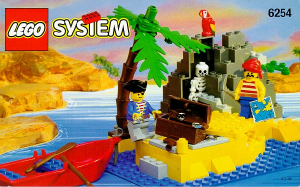 Bedienungsanleitung Lego set 6254 Pirates Rocky Reef Schatzinsel