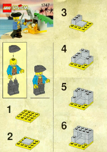 Bedienungsanleitung Lego set 1747 Pirates Schatz