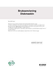 Bruksanvisning Asko D5132 Diskmaskin