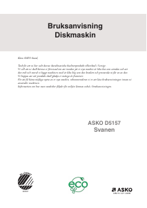 Bruksanvisning Asko D5157 Diskmaskin