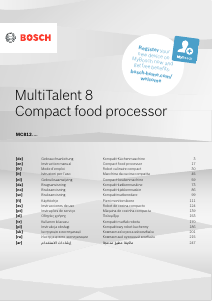 Manual Bosch MC812W620 MultiTalent 8 Food Processor
