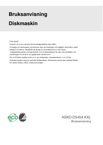 Bruksanvisning Asko D5454 XXL Diskmaskin