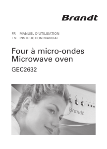 Mode d’emploi Brandt GEC2632 Micro-onde