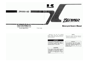 Manual Kawasaki ZR550-B2 Zephyr (1990) Motorcycle