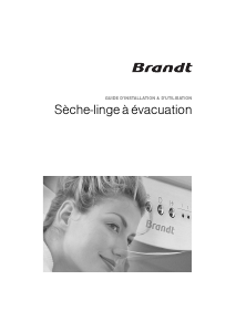 Mode d’emploi Brandt ETE6116F Sèche-linge
