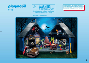 Manual Playmobil set 9312 Halloween Take along haunted house