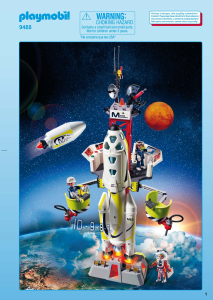 Manual Playmobil set 9488 Space Mission rocket with launch site