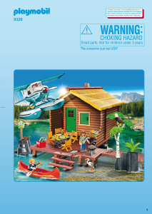 Handleiding Playmobil set 9320 Outdoor Blokhut bij het meer