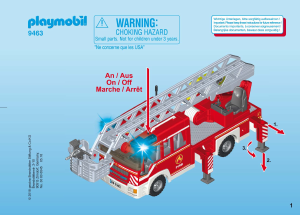 Handleiding Playmobil set 9463 Rescue Brandweer ladderwagen