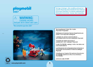 Manual Playmobil set 9467 Rescue Canhão de água