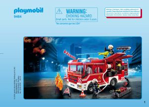 Manual Playmobil set 9464 Rescue Carro dos bombeiros