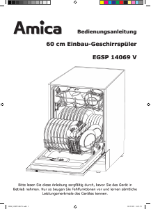 Bedienungsanleitung Amica EGSP 14069 V Geschirrspüler
