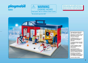 Manual Playmobil set 9293 Sports Nhl campo de hockey maletín