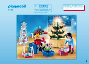 Manual Playmobil set 9495 Christmas Sala de natal