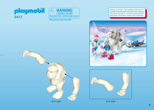 Manual Playmobil set 9473 Fairy Tales Yeti with sleigh