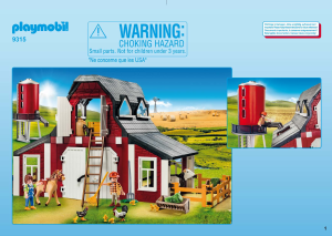 Manual Playmobil set 9315 Farm Barn with silo