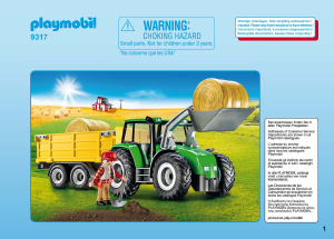 Bedienungsanleitung Playmobil set 9317 Farm Traktor mit Anhänger