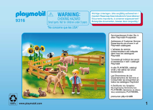 Bedienungsanleitung Playmobil set 9316 Farm Nutztiere